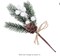 Artificial Floral Christmas Picks Flocked Pine Branches with Snowy White Berry Stems Spray of Holly Berries with Pinecones for Flower Arrangement Winter Holiday Season Décor Xmas Tree Wreath